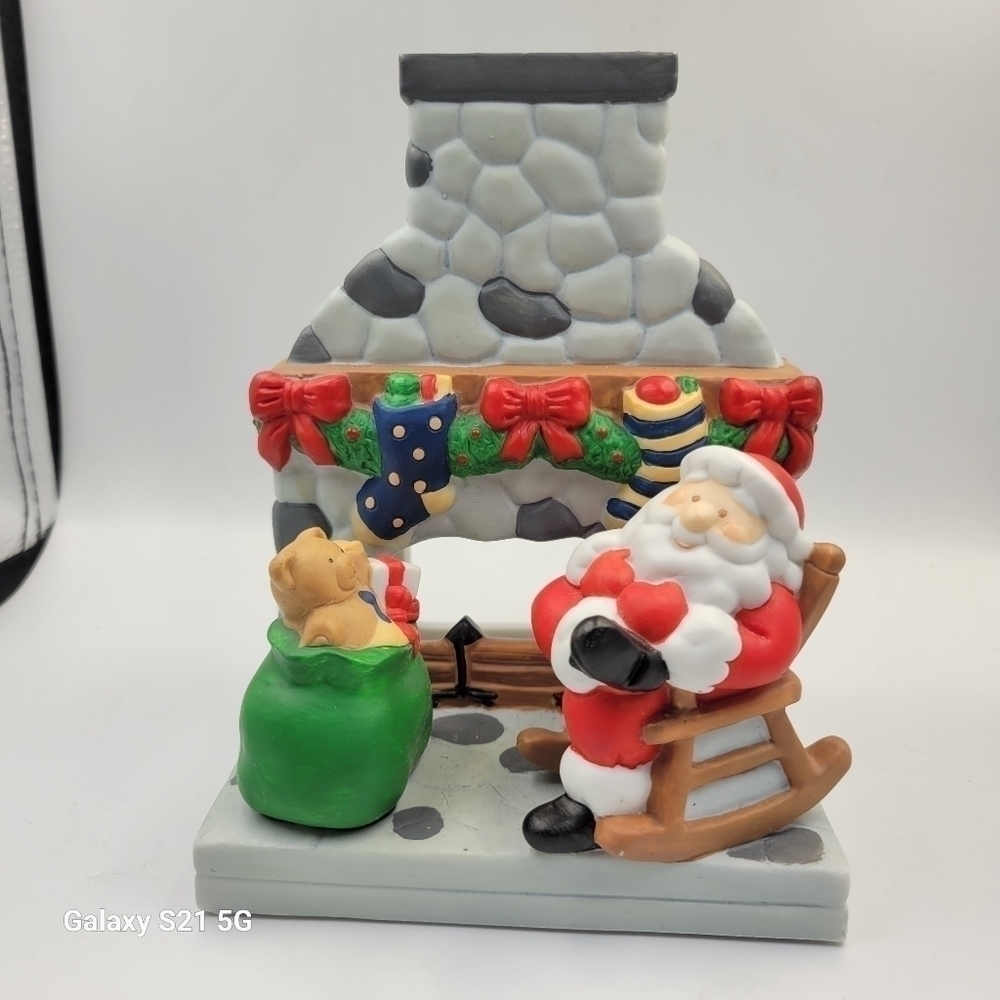 PartyLite Fireside Santa Candle Holder & Decoration